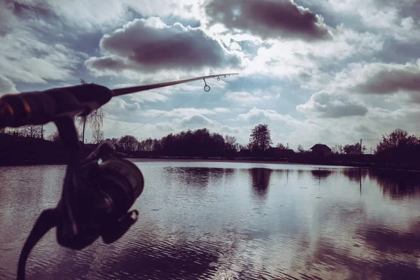 Pesca Lúcio Lago — Fotografia de Stock