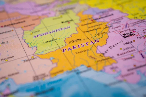 Pákistán Mapě Světa — Stock fotografie