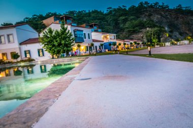 Muhteşem sahil beldesi manzaraları seyahat arka planı