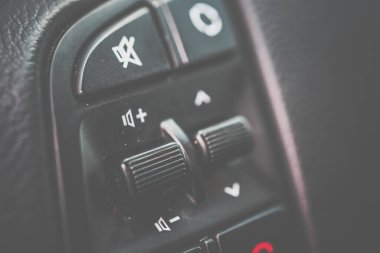 Modern bir arabanın içi. Arabaların temasının arkaplanı