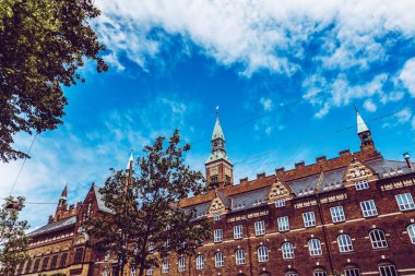 Kopenhag, Danimarka - 16 Temmuz 2019. Kopenhag Şehri, Danimarka, İskandinavya. Güzel bir yaz günü