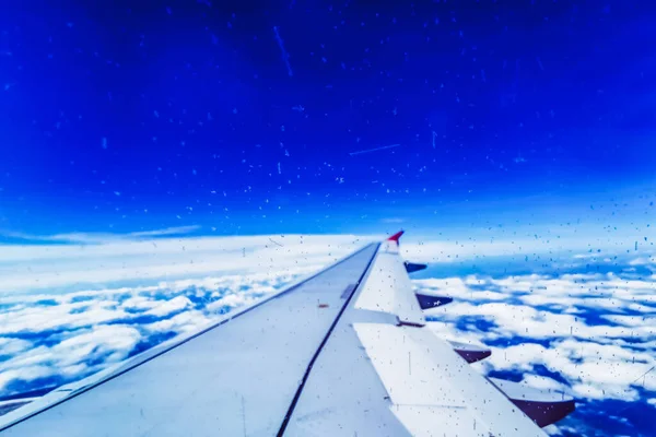 Vista Desde Ventana Del Avión Ala —  Fotos de Stock