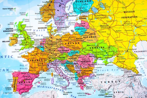 Euro Viaggio Mappa Viaggio Sfondo Esterno — Foto Stock