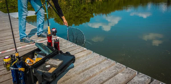 Öring Fiske Sjön Resa Bakgrund — Stockfoto