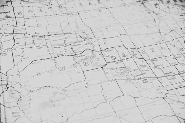 Jižní Dakota Stav Mapě — Stock fotografie