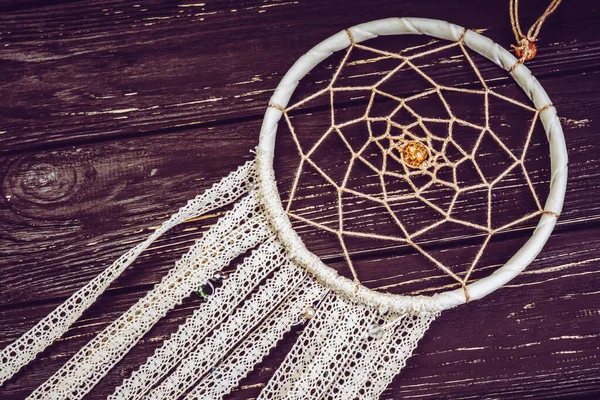 Dreamcatcher Sur Fond Art Bois — Photo