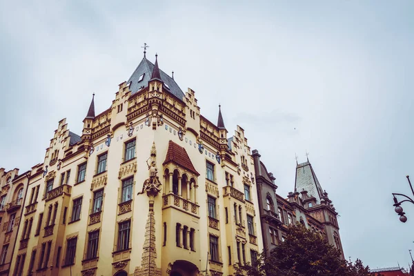 Güz Prag Güzel Sokakları Mimarisi — Stok fotoğraf
