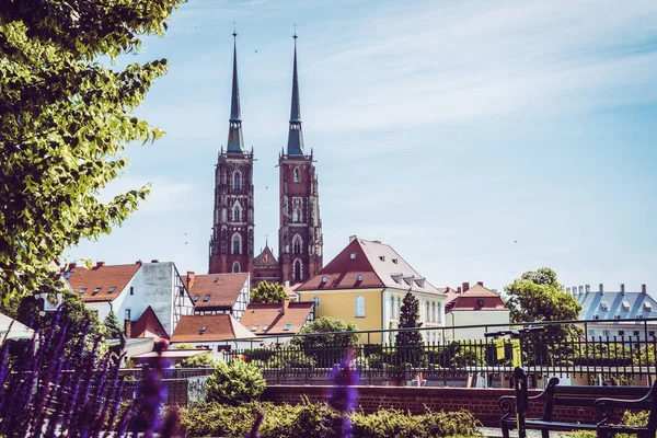 Schöne Kirchen Von Breslau Sehenswürdigkeiten Reisen Europa — Stockfoto