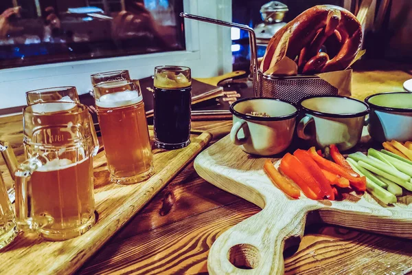 Beer Snacks Beautiful Pub — Stock Photo, Image