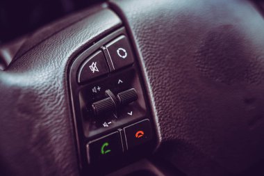 Modern bir arabanın içi. Arabaların temasının arkaplanı