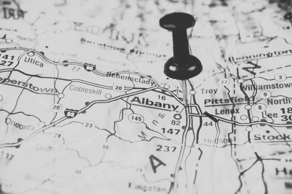 Albany Mapě — Stock fotografie