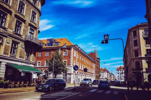 Straten Attracties Van Kopenhagen Een Reis Naar Kopenhagen — Stockfoto