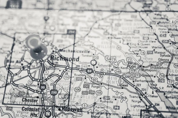 Richmond Mapa Fundo Viagem — Fotografia de Stock