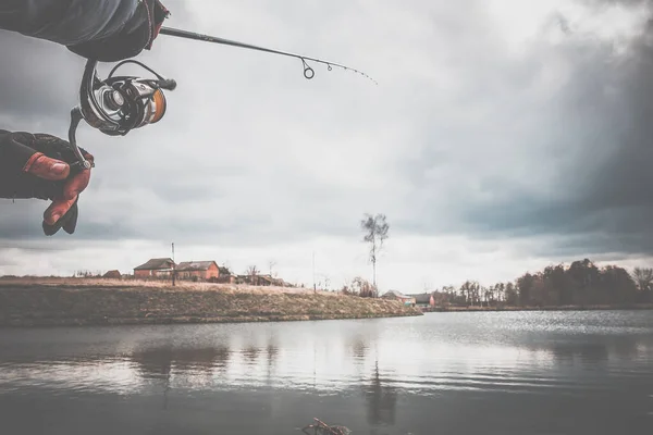 Pesca Recreación Aire Libre Fondo Del Lago —  Fotos de Stock