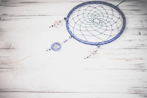 Dreamcatcher Fundo Arte Madeira — Fotografia de Stock