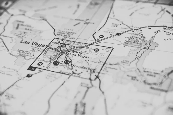 Las Vegas Mappa Usa Sfondo Viaggio — Foto Stock