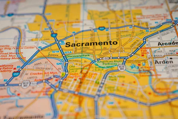 Sacramento USA travel map background