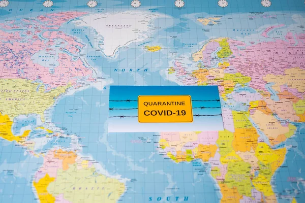 World Coronavirus Covid Latar Belakang Karantina — Stok Foto
