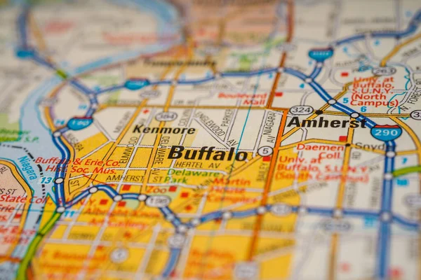 Buffalo on USA map background