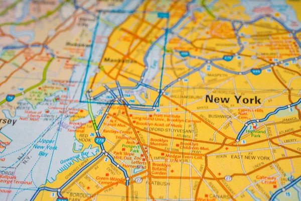 Nueva York Mapa Viaje Fondo — Foto de Stock
