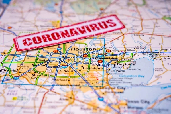 Houston Quarantine Covid Coronavirus — Stock Photo, Image