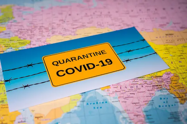 Wereld Coronavirus Covid Quarantaine Achtergrond — Stockfoto