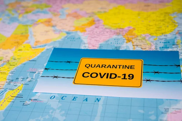 Világ Coronavirus Covid Karantén Háttér — Stock Fotó