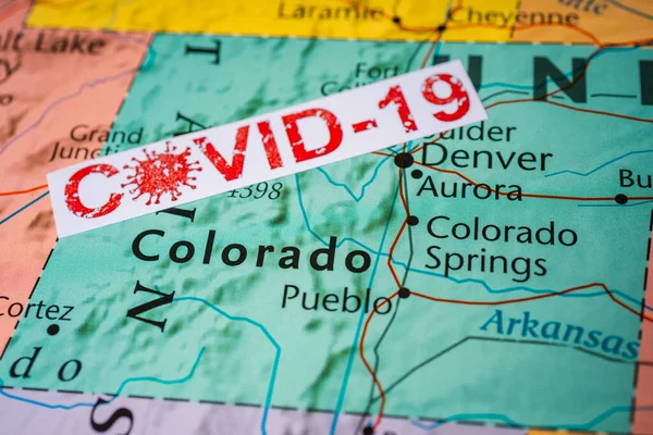 Colorado State Covid Karantän Bakgrund — Stockfoto