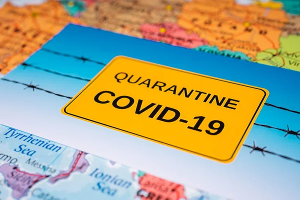 Europa Kaart Coronavirus Covid Quarantaine — Stockfoto