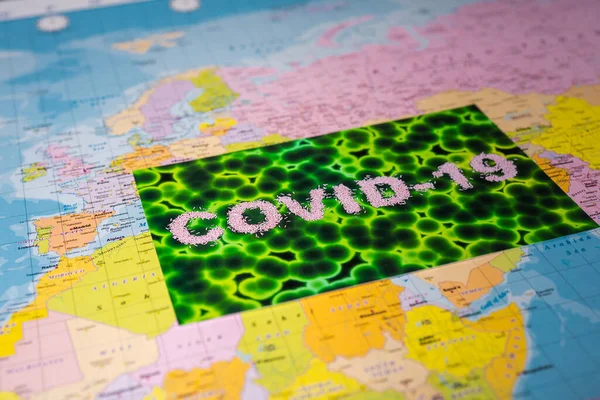Dünya Koronavirüsü Covid Karantina Arkaplanı — Stok fotoğraf