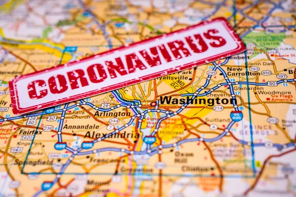 Washington Sobre Coronavirus Cuarentena — Foto de Stock