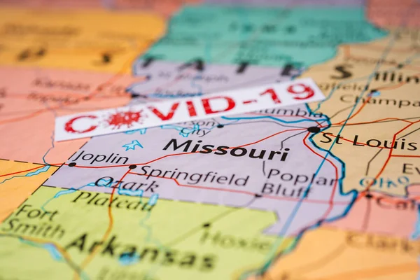 Estado Missouri Covid Fondo Cuarentena —  Fotos de Stock