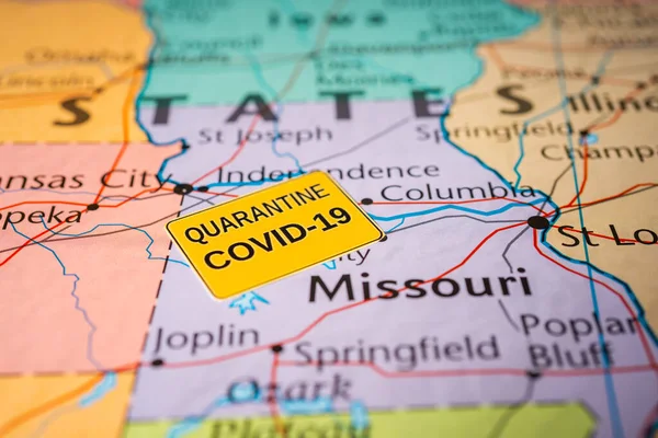 Estado Missouri Covid Fondo Cuarentena — Foto de Stock