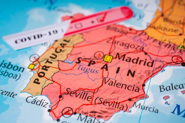 Spain map Coronavirus Covid-19 Quarantine