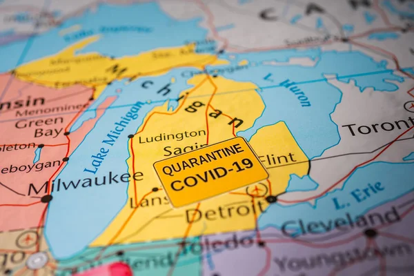 Michigan state Covid-19 Quarantine background