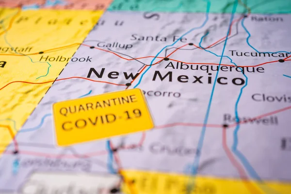 ニューメキシコ州Covid 19検疫の背景 — ストック写真