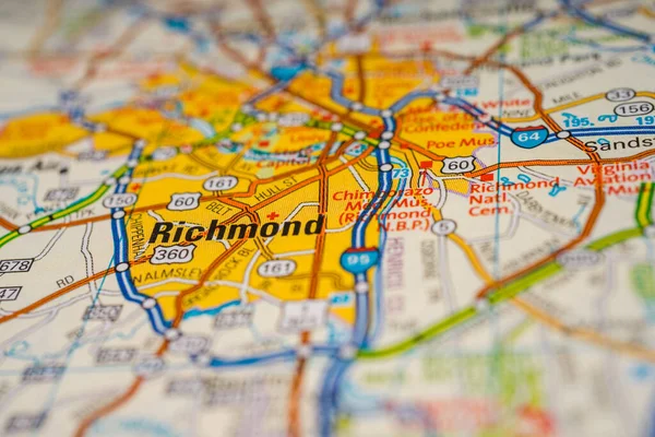 Richmond USA travel map background