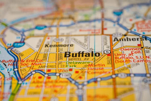 Buffalo on USA map background