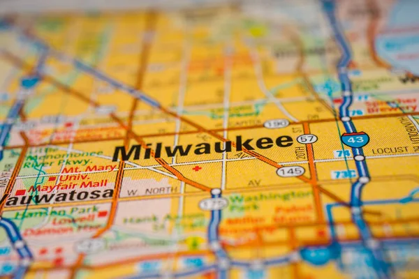 Milwaukee USA travel map background