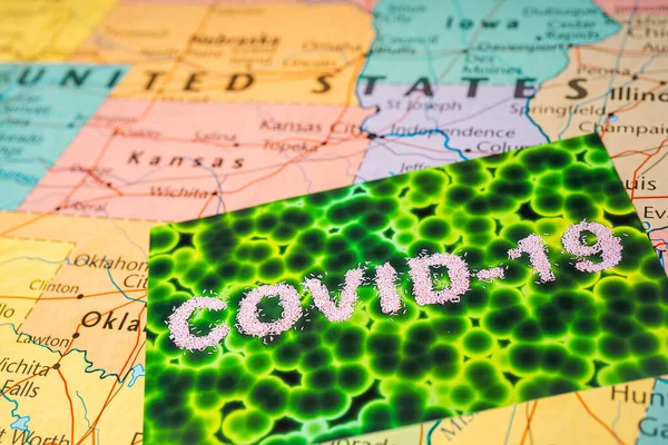 États Unis Coronavirus Covid Contexte Quarantaine — Photo