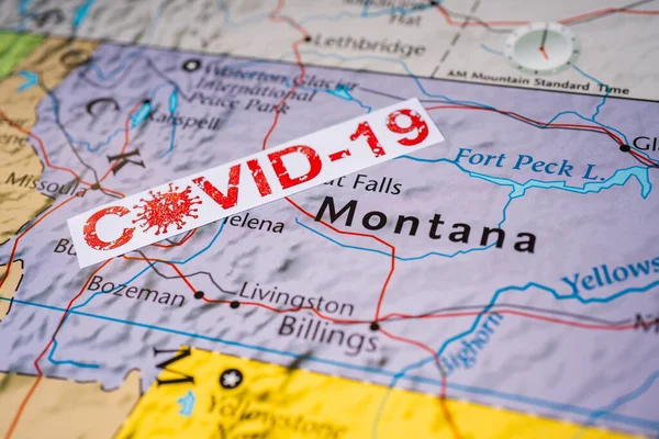 Montana State Covid Carantine Background — стокове фото
