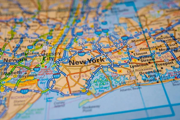 Mapa Viajes Nueva York Estados Unidos — Foto de Stock