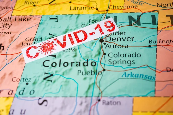 Штат Колорадо Covid Карантин — стокове фото