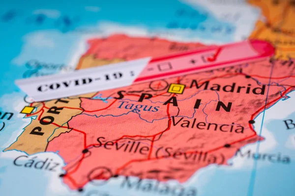 Spain map Coronavirus Covid-19 Quarantine