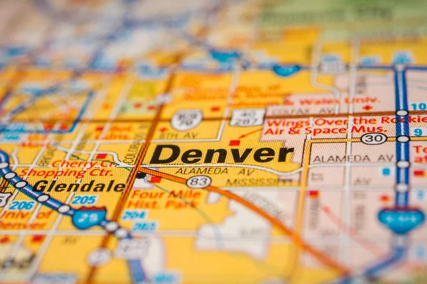 Denver USA travel map background
