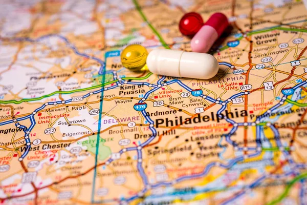 Filadelfia Cuarentena Coronavirus — Foto de Stock