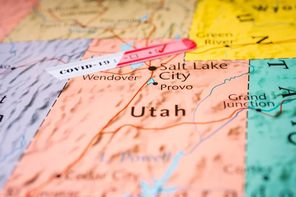 Utah State Covid Antecedentes Cuarentena — Foto de Stock
