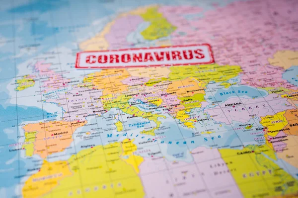 Europe Sur Coronavirus Covid Danger — Photo