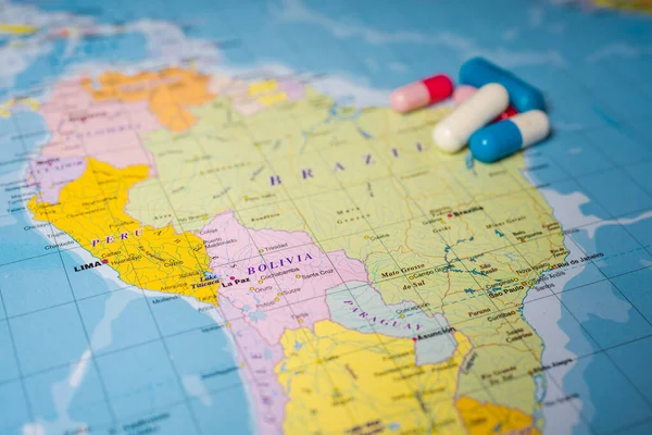 Brasil Coronavírus Covid Perigo Contexto Dos Cuidados Saúde — Fotografia de Stock
