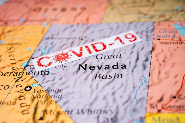 Nevada Staat Covid Quarantaine Achtergrond — Stockfoto
